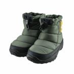 ノースフェイス THE NORTH FACE K Nuptse Bootie Logo Short ヌプシ ブーティ ロゴ ショート スノーブーツ 撥水 はっ水 (タイムグリーン×ミネラルゴールド)