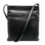 ★ ロエベ LOEWE ショルダーバッグ アナグラム サコッシュ レザー ブラック レディース