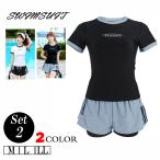 特別割引5%OFF ！水着 レディース 2点セット 体型カバー ショートパンツ フィットネス スポーツ セパレート ビーチ プール ジム運動用 20代 30代 40代 50代