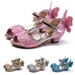 フォーマルシューズ サンダル 女の子 ドレスシューズ 子供用靴 ガールズ キッズ 蝶々 可愛い ストラップサンダル キラキラ ピアノ発表会 ジュニア 七五三 入学祝