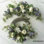 ショッピングリース リース　玄関　春　飾り　壁掛け　　花輪　枯れない花　フラワーリース　造花　通年　手作り　北欧　玄関リース　ドアチャーム　ドアリース　壁掛フラワ