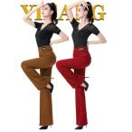 ラテンパンツモダンダンスフレアパン...