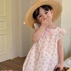  One-piece Kids ребенок одежда девочка Корея детская одежда цветочный принт One-piece весна лето модный детская одежда Junior ребенок платье фортепьяно презентация свадьба .. тип церемония окончания "Семь, пять, три" входить 