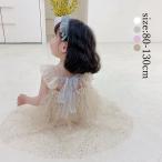  вечернее платье Kids платье One-piece девочка Princess презентация платье .. sama задний лента короткий рукав точка chu-ru симпатичный исполнение . презентация свадьба .. тип 