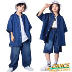  Kids танцевальный костюм Denim брюки рубашка короткий рукав белый майка hip-hop Denim брюки мужчина девочка ребенок длинный половина брюки k-pop постановка одежда бальные танцы 