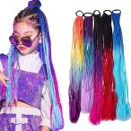 エクステ ダンス 髪型 キッズ ヒップホップ ファッション キッズダンス衣装 ダンス ヘアアレンジ カラフル エクステンション ダンス イベントヘア 衣装小物 コス