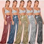  глянец прекрасное платье прекрасное платье. брюки Dance брюки длинный длина широкий брюки женский Европа и Америка Mai шт. танцевальный костюм высокий талия распорка брюки Club ночь магазин Dance брюки hi