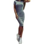 夏のチュニック鉛筆ドレス女性ニー