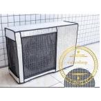 エアコン室外機カバー 室外機保護カバー アルミ箔素材 日?雨?雪?風?ホコリよけ 室外 機を守る 遮熱保護 劣化防止 省エネ 防水 防塵 日焼け止め