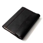 HUKURO обложка для книги завернутый ..B6 мужской женский кожа кожа сделано в Японии черный красный нить 