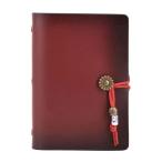 VIAKIEI ретро блокнот для заметок A7 размер 6 дыра кольцо жнец - Note путешествие дневник Roo z leaf блокнот для заметок кожа покрытие ( Brown )