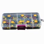 ガン玉セット156個ゴム張ガン玉入りセット ケース付き 針外し 渓流 鉛 オモリ 釣り ワームシンカー おもり セット (G2,G1,B,2