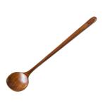 DFsucces スプーン ロングスプーン 天然木製 攪拌スプーン 接着剤無し 高耐熱性 調理用 ドサラダスプーン 煮物 多機能 (木さじ1