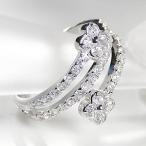 ダイヤモンドリング リング ダイヤモンド 指輪 エタニティ プラチナ pt900 ダイヤ フラワー 花 三連 SAR0016