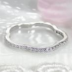 ダイヤモンド エタニティ リング プラチナ フラワー 指輪 pt900 0.25ct ウェーブ SAR0027