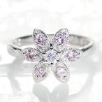 Pt900ピンクサファイアダイヤモ...