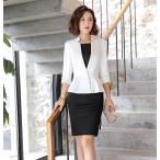 レディーススーツ上下スーツ　ワンピース　2点セット　OL通勤 面接　 ビジネス　オフィス/フォーマル 　七五三入学式/入社/卒業式　五分袖