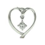 ラペルピン ブローチ SVシルバー シルバーラペルピン ハート 揺れる スイング 一粒石 ピンバッジ ピンブローチ タックピン タイピン タイニーピン ネクタイピン