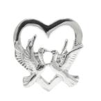 PT900プラチナ ラペルピン ブローチ ハート 鳩 ハト 鳥 平和 ピース 地金 ピンバッジ ピンブローチ タックピン タイピン タイニーピン ネクタイピン プレゼント