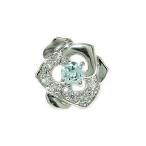 K18ホワイトゴールド / イエローゴールド / ピンクゴールド ラペルピン 薔薇 バラ アクアマリン タンザナイト グリーンガーネット ピンクトルマリン 天然石