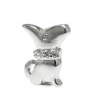 ラペルピンブローチK18ホワイトゴ...