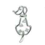 PT900プラチナ ラペルピン イヌ 犬 仔犬のモチーフ ペット ダイヤモンド ピンバッジ ピンブローチ ブローチ タックピン ネクタイピン 天然石 誕生石 プレゼント