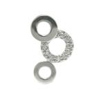 SV925シルバー ラペルピン 3連 ラウンド 輪っか サークル 丸 キュービック ピンバッジ ピンブローチ ブローチ タックピン ネクタイピン プレゼント ギフト