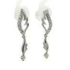 Yahoo! Yahoo!ショッピング(ヤフー ショッピング)ピアス シルバー シルバーピアス スタッド 羽 羽根 フェザー 翼 ウイング 揺れる スイング ブラ キュービック 一粒石 キャッチ シリコン SV プレゼント ギフト