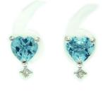 Yahoo! Yahoo!ショッピング(ヤフー ショッピング)SV925シルバー ピアス スタッド ブルートパーズ ガーネット アメジスト ハート 一粒石 キュービック キャッチ 天然石 誕生石 プレゼント ギフト 贈り物