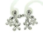 Yahoo! Yahoo!ショッピング(ヤフー ショッピング)K18ホワイトゴールド イエローゴールド ピンクゴールド ピアス スタッド 地金ピアス クローバー 四つ葉 花 フラワー 花束 キャッチ 艶消し 18K 18金 ゴールド