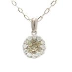 ショッピングあずき茶 ペンダント プラチナ プラチナペンダント ネックレス ダイヤモンド ブラウンダイヤ 一粒石風 茶水晶 カラーダイヤ 天然石 誕生石 スライドチェーン プレゼント