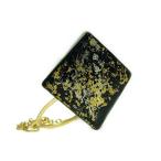 K18イエローゴールド タイタック タイピン タイニーピン ネクタイピン タックブローチ ピンバッジ ラペルピン 金箔 純金 プラチナ箔 伝統工芸 オニキス 蒔絵