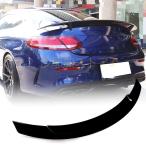 リアトランクスポイラー メルセデスベンツ Cクラス W205 C43 C63 AMG クーペ C180 C200 C250 C300 C400 2015-2019 グロスブラック リアブーツリッド ハイキッ