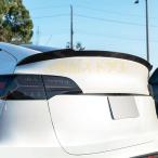 テスラモデルYリアルカーボン製トランクスポイラー 2020-2022 車スポイラーウィングパフォーマンスリアトランクリッドテールカースタイリングキット光