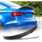 アウディA3 8VベースSline S3 RS3セダン2013-2019カーボン製CFリアトランクルーフスポイラーテールウィングネタバレ