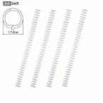 ツイストリング A4用/径17.6mm N-1821 透明 4本入り