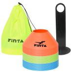 フィンタ サッカー マーカーコーン 30枚セット FINTA FT3532 カラーコーン ミニコーン 収納袋 スタンド付き