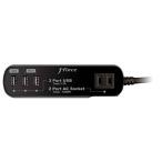 J-Force iPhone/ смартфон зарядка соответствует разветвитель [ мир flat мир серии ] AC2.+USB 3 порт интеллектуальный chip .