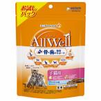 ショッピングわけアリ 【在庫処分】[60]  ユニ・チャーム AllWell オールウェル 健康に育つ子猫用 フィッシュ味 (140g) キャットフード ドライ