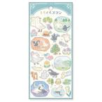 マインドウェイブ 心波社の絵本シール しろくろスワン シール 手帳 日記 カレンダー かわいい  [01] 〔合計1100円以上で購入可〕