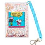  Snoopy PEANUTS прозрачный чехол для пропуска комикс темно синий feti бумага ...na ska n есть растягивать . пружина код посещение школы ходить на работу чехол для проездного билета [02] ( всего 1100 иен и больше . покупка возможно )