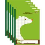 キョクトウ カレッジアニマル ほうがんノート B5 ライトグリーン LT01LG 5冊セット [02] 〔合計1100円以上で購入可〕