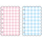  наклейка картон заправка .... модель проверка розовый × голубой 2 рисунок × каждый 5 листов Mini 6 6 дыра сбор хобби ... симпатичный NIC [01] ( всего 1100 иен и больше . покупка возможно )