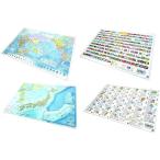 東京カートグラフィック 新版 A4 下敷き 世界地図 日本地図 2枚セット [02] 〔合計1100円以上で購入可〕