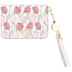  открытый чехол для пропуска поток ru* clair розовый цветочный принт растягивать . катушка есть чехол для проездного билета IC карта сверху товар взрослый симпатичный Koo задний [01] ( всего 1100 иен и больше . покупка возможно )