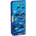 学べる2ドア筆入 海洋生物 両面 マグネット式 コンパクト ペンケース 筆箱 入学 かっこいい プレゼント 日本製 クツワ [01] 〔合計1100円以上で購入可〕