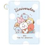  чехол для пропуска BT21 точка чехол для проездного билета IC карта кожзаменитель посещение школы ходить на работу LINE FRIENDS [02] ( всего 1100 иен и больше . покупка возможно )