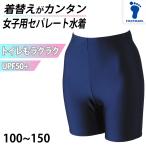 スクール水着 セパレート 下 女の子 スイミング プール学習 小学生 中学生 シンプル UVカット ストレッチ  100〜150cm (女子 こども 水泳 水泳着 授業 学校 UPF)