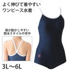 スクール水着 女の子 ワンピース水着 プール学習 小学生 中学生 UPF50+ 紫外線対策 UVカット 3L〜6L (女子 子ども 水泳 学校 授業) (送料無料)