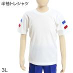 ギャレックス 体操服 半袖トレシャツ 3L 男子 女子 白 ワンポイント クルーネック 半そで 女の子 男の子 子供 キッズ 運動着 体育 Galax (
